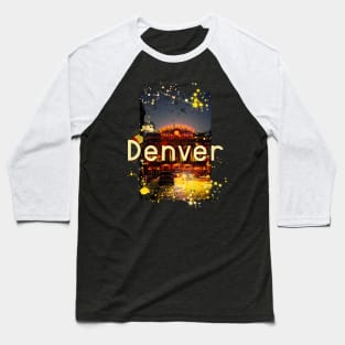 Denver Colorado City splatter design Baseball T-Shirt